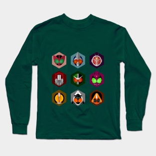 3x3 Kamen Riders Long Sleeve T-Shirt